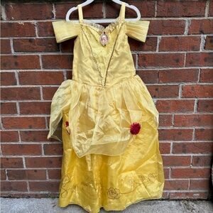 Disney Store Belle Beauty and The Beast Ball gown costume dress size 5/6 girls